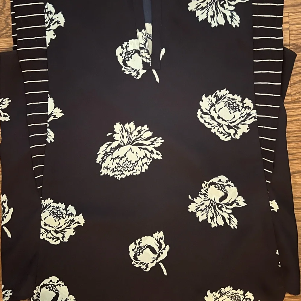 J.Crew Floral and‎ Stripe silk shirt